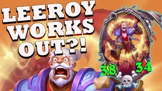 Leeroy Works Out?!  Kurtrus Ashfallen Hearthstone Battlegrounds Gameplay