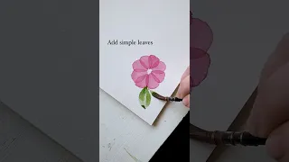 Easy watercolor flowers part 2! The key is to make sure the petals dry before adding more