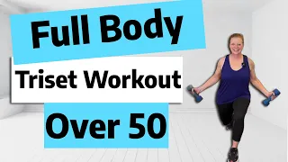 Full Body Low Impact Triset Workout For Women 50 And Over