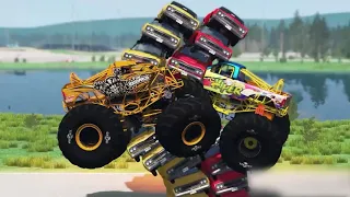 Monster Truck Mayhem 4 | Crash-Fast | BeamNG.drive