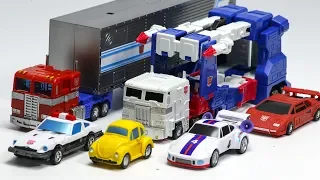 Transformers G1 Mini Optimus Prime Bumblebee Prowl Sideswipe Jazz Ultra Magnus Car Robot Toys