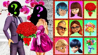 Wrong Heads Ladybug & Cat Noir Marinette & Adrien Couple in Love Wrong Date Puzzles Wrong Face