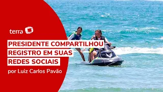 Bolsonaro volta a andar de jet ski em meio a críticas por ausência na Bahia