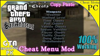 How to Add Cheat Menu Mod in GTA San Andreas PC || installing in 1 click
