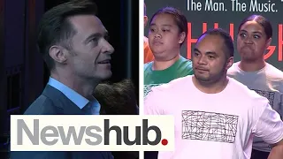 Hugh Jackman tears up at moving haka by south Auckland university choir's haka | Newshub