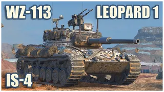 Leopard 1, WZ-113 & IS-4 • WoT Blitz Gameplay