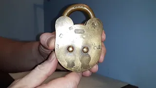 [93] Lips brass lever padlock with  master and user keyways