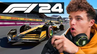 ЛАНДО НОРРИС ВПЕРВЫЕ ИГРАЕТ В F1 24 (НА РУССКОМ)