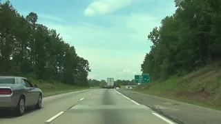 Georgia - Interstate 85 North - Mile Marker 150 to 160