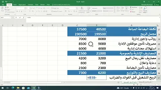 إعداد قائمة الدخل التفصيلية