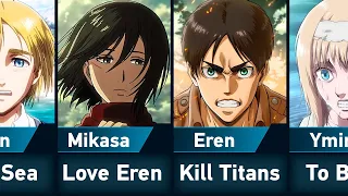 What was the Dream of AOT Characters?