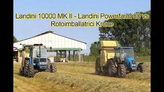 Landini 10000 MK II e Landini Powerfarm 80 Con Rotoimballatrici Krone