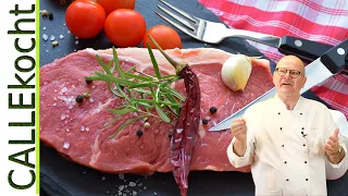 Steak richtig medium braten - In der Pfanne Rumpsteak zubereiten