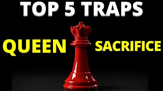 Top 5 Chess Opening Traps With Queen Sacrifices!