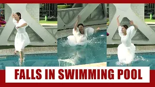 Bigg Boss 14 spoiler alert Day 96: Rubina Dilaik falls into the swimming pool