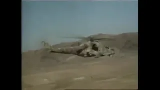 Soviet Afghan Russian War Karavan & Helicopters Circle The Mountains (HQ Quality)