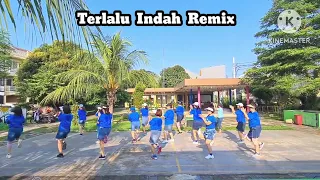 Terlalu Indah Remix - Line Dance || Demo || Beauty LD Queen T.Ratu || Mei2 LD Class