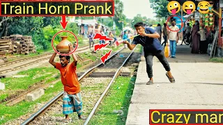 Update Viral Train Horn PRANK in 2022 | Best of Train Horn PRANK on Public | Razu prank tv