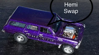 Custom Hot Wheels 64 Nova Wagon Gasser “Deep Purple”