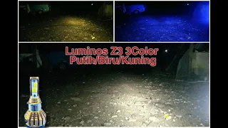 Luminos Z3 3warna W/Y/B Unboxing & Review Headlamp LED Beat
