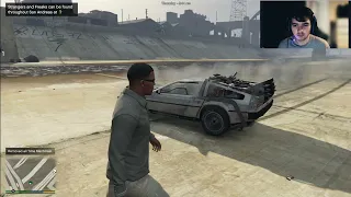 GTA 5 playing the flash mod/ back to the future mod