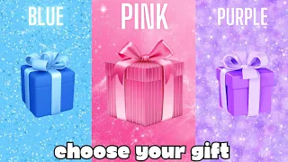 Choose your gift 🎁💝🤩 || 3 gift box challenge || Blue, Pink, Purple #giftboxchallenge