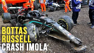 F1 2021 | Bottas and Russell Crash | All the details of the Russell Bottas Imola Circuit Crash