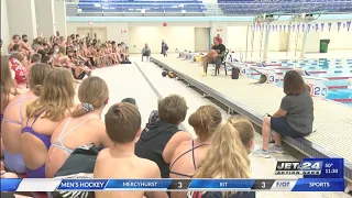 7-time Olympic Swimming Champion Caeleb Dressel holds clinic at Spire Institute & Academy