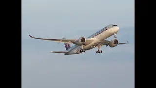 Qatar A350 take off, ATL