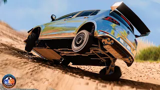 Satisfying Rollover Crashes #45 - BeamNG drive CRAZY DRIVERS