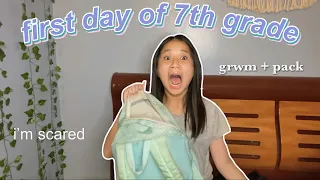 GRWM for my first day of *in person* middle school (7th grade) | mina phan