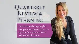Quarterly Review & Planning for Online Entrepreneurs