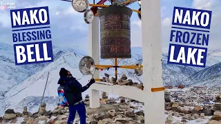 Enjoying On FROZEN SCARY LAKE OF INDIA 😧(Snow Leopards) | With NAKO  BLESSING 🔔BELL