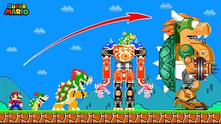 Super Mario Bros. but Bowser Can Upgrade Himself | Game Animation