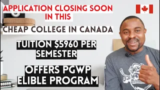 APPLY TO THIS TOP CHEAPEST COLLEGE in CANADA for International students | No IELTS Required (URGENT)