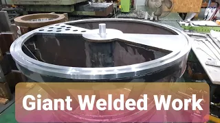 Giant Welded Work Piece Machining - CNC Vertical Lathe, Turning