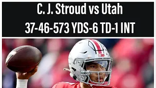 C. J. Stroud vs Utah Football Highlights-Ohio State QB-1/1/22