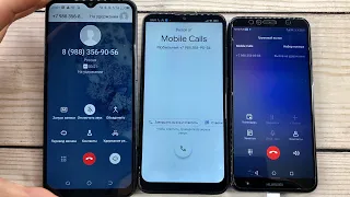 Crazy Calls Tecno Spark 7 vs Xiaomi Redmi 8A vs HUAWEI Y6 Prime 2018/ Timer, Incoming Outgoing Call