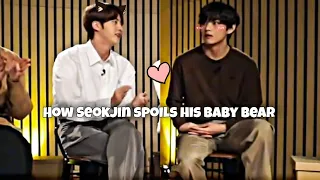 Taejin / JinV: How Seokjin pampers and spoils his baby bear