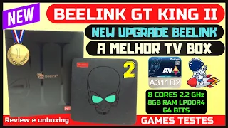NOVA BEELINK GT KING II 2 - AMLOGIC A311D2 OCTA CORE 8GB LPDDR4 64BIT - REVIEW UNBOXING E TESTES