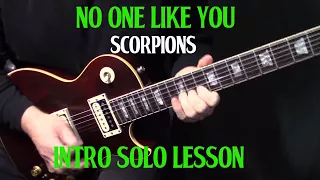 how to play "No One Like You" on guitar by Scorpions INTRO guitar solo lesson tutorial