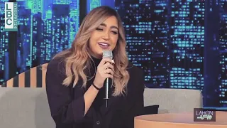 لمى شريف تغني يما اني يلي اريدوا في مقابلة.