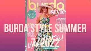 Burda Style 7/2022 Мода для моего отпуска. Морской стиль по-новому. Платья. Ретро-модель Мода Size+