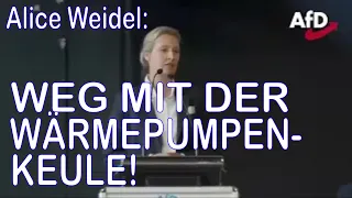 Alice Weidel:  Weg mit der Wärmepumpenkeule!