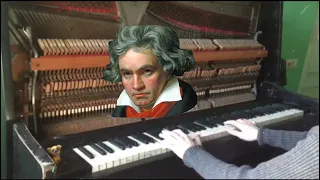 Playing Beethoven Für Elise on an old piano