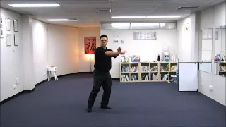 Wu style Tai chi chuan 54 movements standard form 47 Turn Body Double Lotus Kick 翻身雙擺蓮