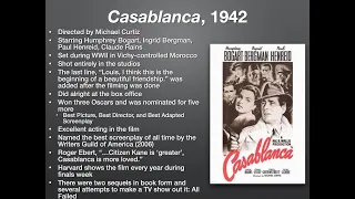 Casablanca Introduction and Editing Lesson