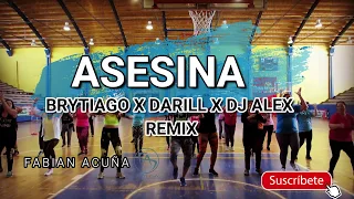 ASESINA- BRYTIAGO ✘ DARELL ✘ DJ ALEX [ REMIX] ZUMBA COREO