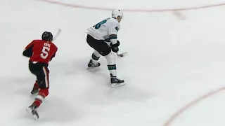 Hertl burns Senators' defence for short-handed goal