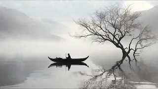 Misty Lake Solitude 4K Art (No Sound) TV ART SCREENSAVER #Tranquility #Lake #Mist #Monochrome #Art